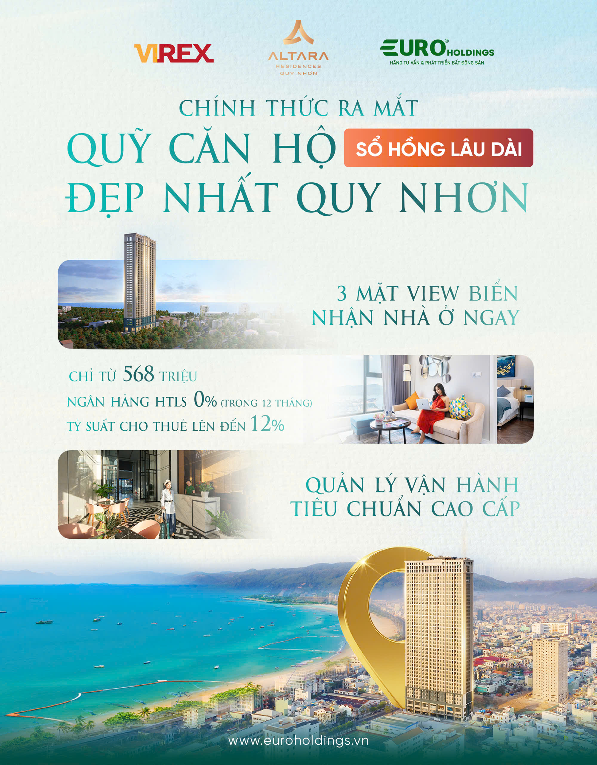 Chính thức ra mắt quỹ căn hộ sổ hồng lâu dài đẹp nhất Quy Nhơn